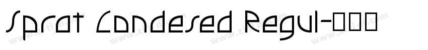 Sprat Condesed Regul字体转换